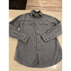 Grizzly Mountain Men S Long Sleeve Button Up Flannel Shirt Grey M M